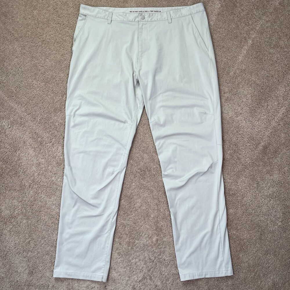 Rhone Commuter Pants Men 41x30 Dress Chino Straight Fit Lightweight Khaki Travel